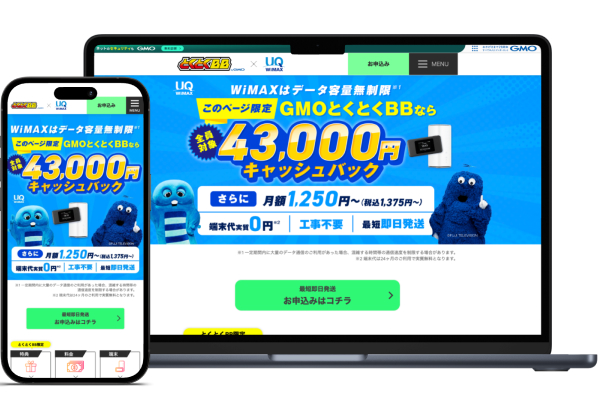 GMOとくとくBB WiMAX