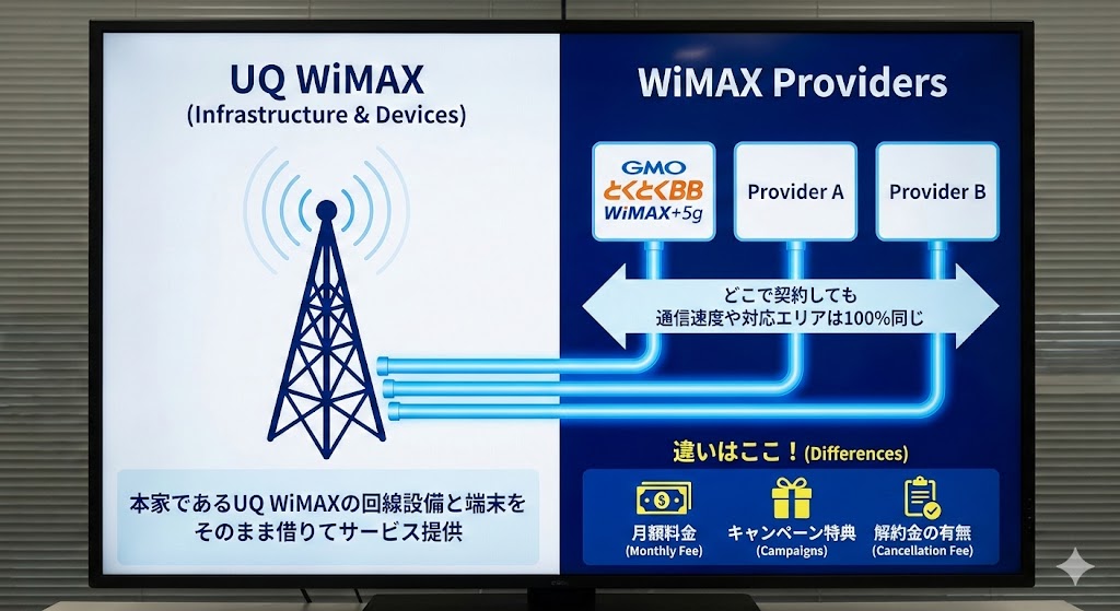 【前提】WiMAXはどこで契約しても通信速度は同じ