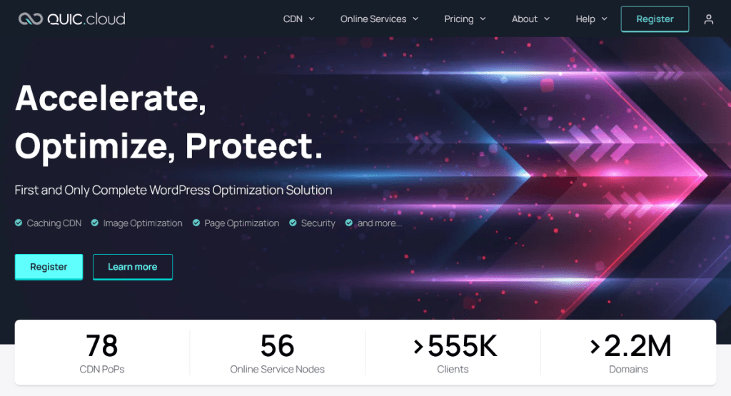 Quic.cloudのスクリーンショット